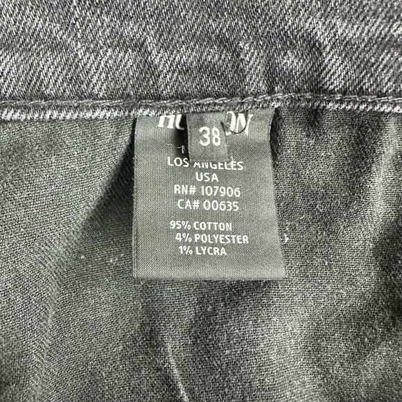 Hudson Bryon Straight 38x34 Black Button Fly Jeans - Picture 6 of 10